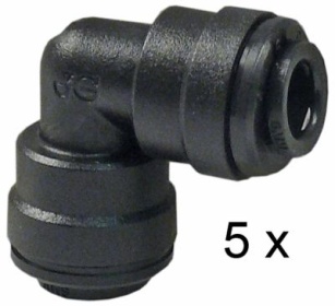 Kit push-in fitting potrubní přípojky ø6mm - ø6mm zahnuté John Guest Množství 5 ks