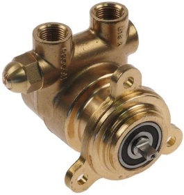 Hlava čerpadla příruba se 3 otvory přípojka 3/8″ NPT mosaz L 82mm s obtokem