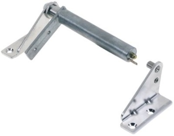 Pružinový závěs L 116mm W 75mm montážní vzdálenost 30mm samozavírací