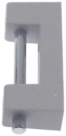 Dveřní závěs plast L 80mm W 18mm montážní vzdálenost 30mm bez zdvihu