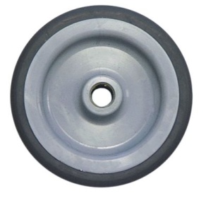 Kolečko ø otvoru 12mm ø 100mm šířka kola 30mm tělo kola polypropylen závit pneumatiky TPE