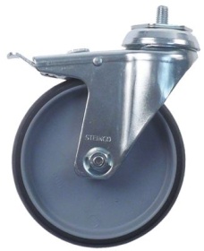 Otočné kolečko závit V 161mm s otočným zámkem -20 do +60°C ø 125mm šířka kola 32mm