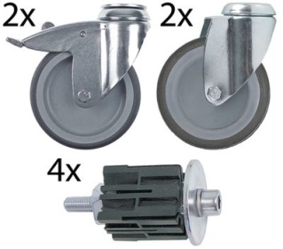 Otočné kolečko V 160mm sada ø otvoru na šroub 11mm -20 do +60°C ø 125mm šířka kola 32mm