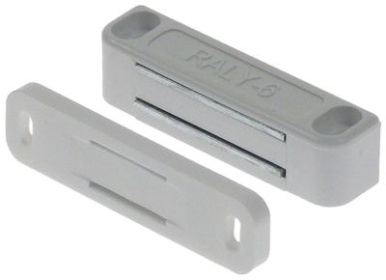 Magnetický zámek L 56mm RALY-6 montážní vzdálenost 46mm bílý