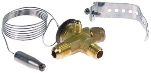 Expanzní ventil kapilára 1500mm zahnuté 90° přívod 3/8″ SAE řízeno termostatem typ TEX2 1/4″