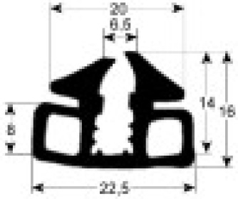 Okenní těsnění profil 1820 - 10x1/1 - 2200 mm