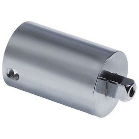 Adaptér ovladače závit TR20 vlevo pochromovaná mosaz madlo M4 L 40mm hřídel 7x7mm